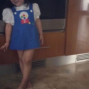 Vintage gum ball machine Pinnie pinafore